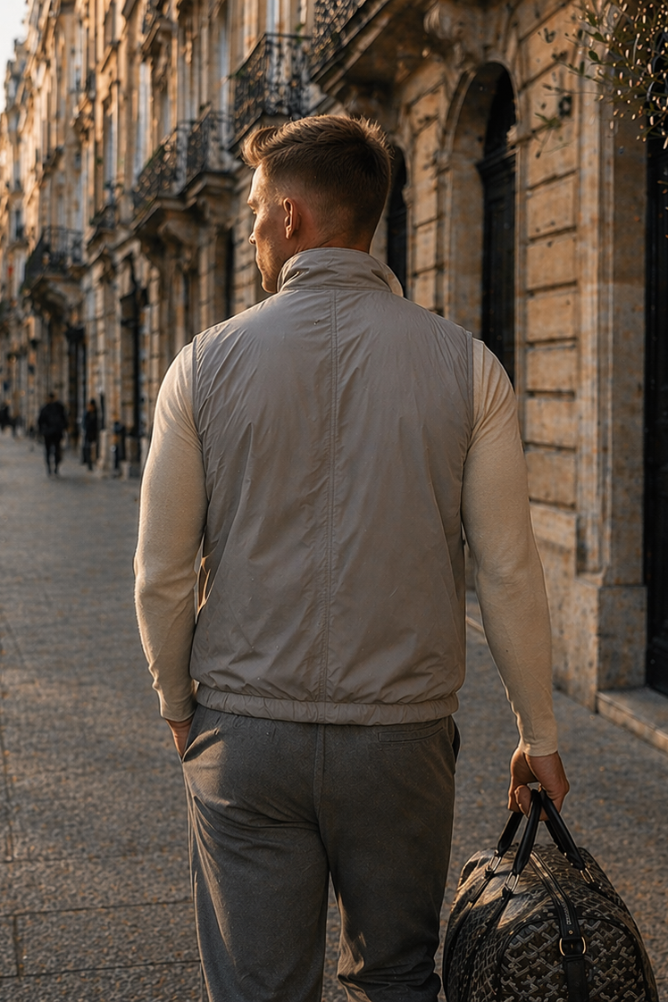 The Reversible Vest - Coastal Fog / Sand Beige