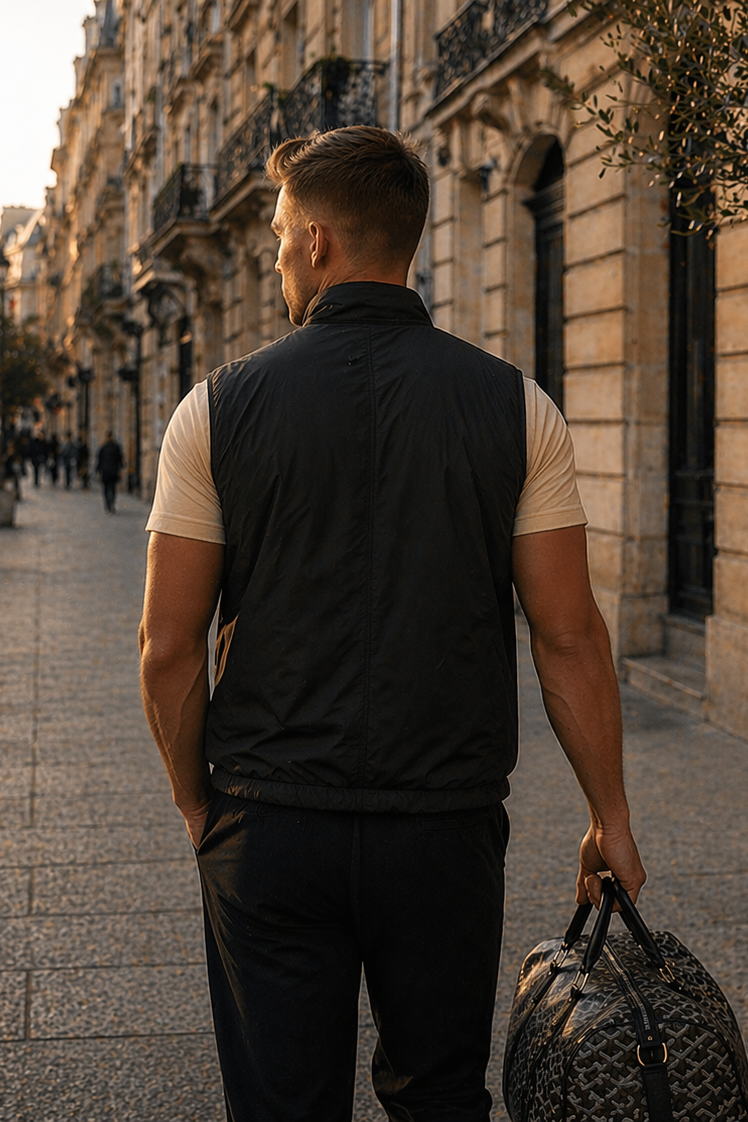 The Reversible Vest - Obsidian Tide / Sand Beige