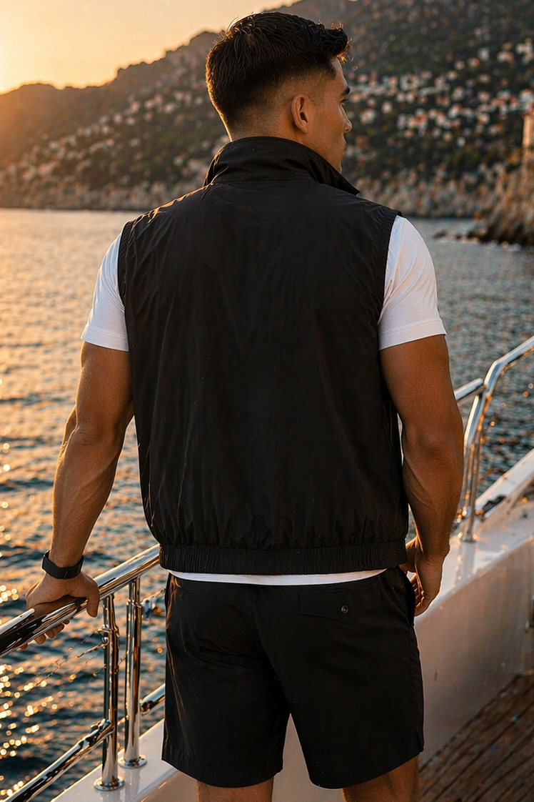 The Coastal Gilet Set - Obsidian Tide