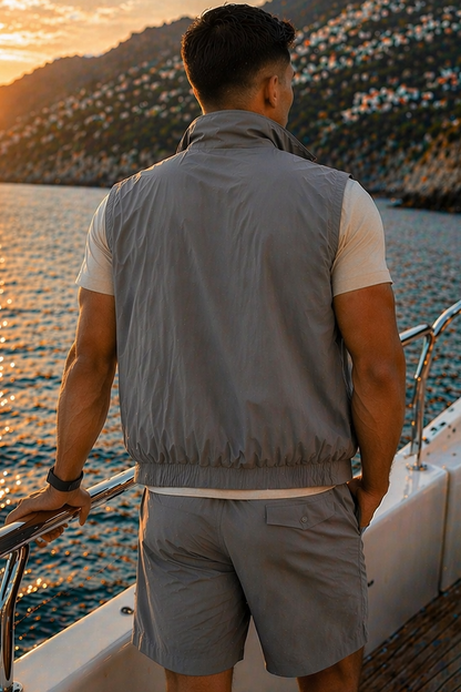 The Coastal Gilet Set - Coastal Fog