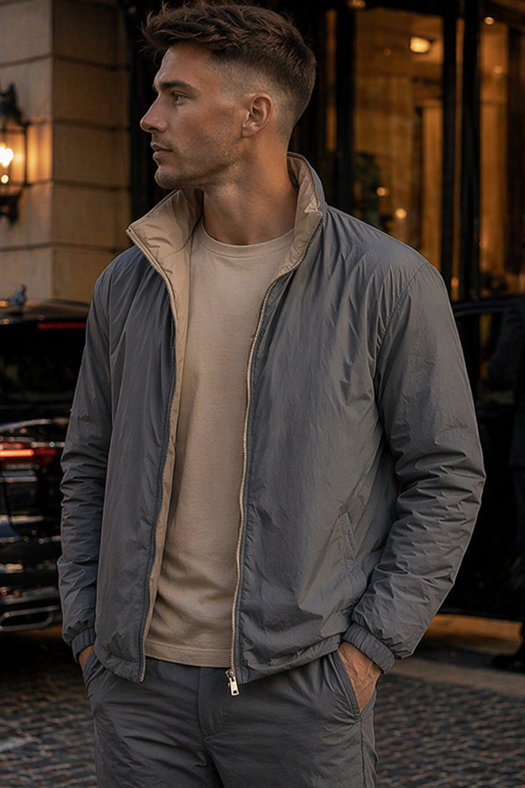 The Reversible Jacket - Coastal Fog / Sand Beige