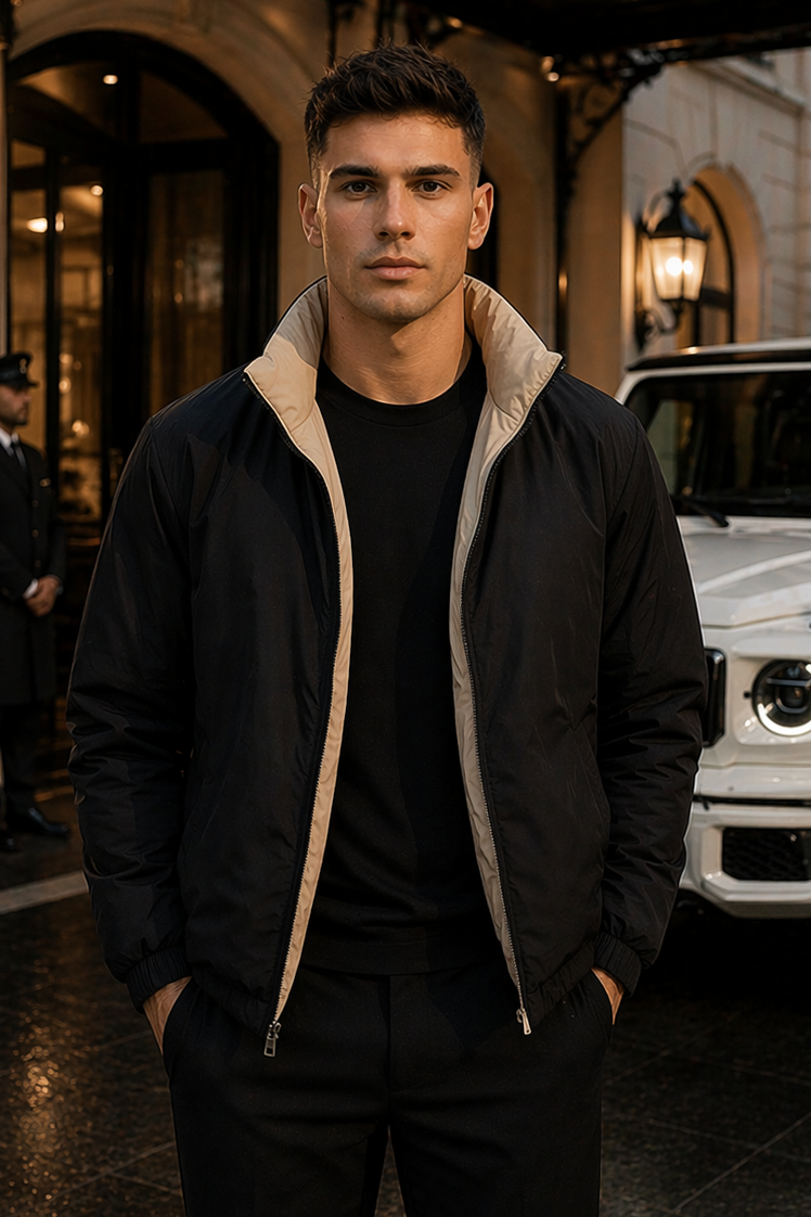 The Reversible Jacket - Obsidian Tide / Sand Beige