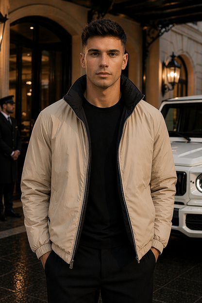 The Reversible Jacket - Obsidian Tide / Sand Beige